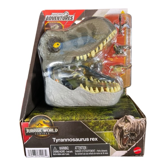 Jurassic World Rebirth Micro Adventure Playset Tyrannosaurus Rex Head NEW! - Picture 1 of 6